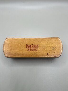 Vintage 50s DyanShine 100% Horsehair Shoe Brush Wood Leather Boot Polish Buffing